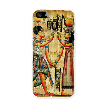 iphone5au iPhone 5 アイフォーン APPLE au エーユー スマホ カバー ケース スマホケース スマホカバー TPU ソフトケース エジプト　壁画 写真・風景 001535