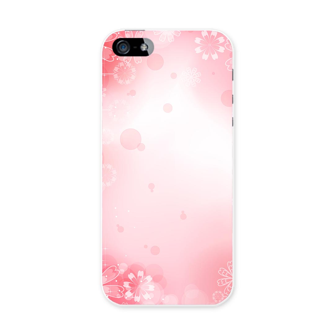 iphone5au iPhone 5 アイフォーン APPLE au エーユー スマホ カバー ケース スマホケース スマホカバー TPU ソフトケース 花 フラワー ピンク フラワー 001997