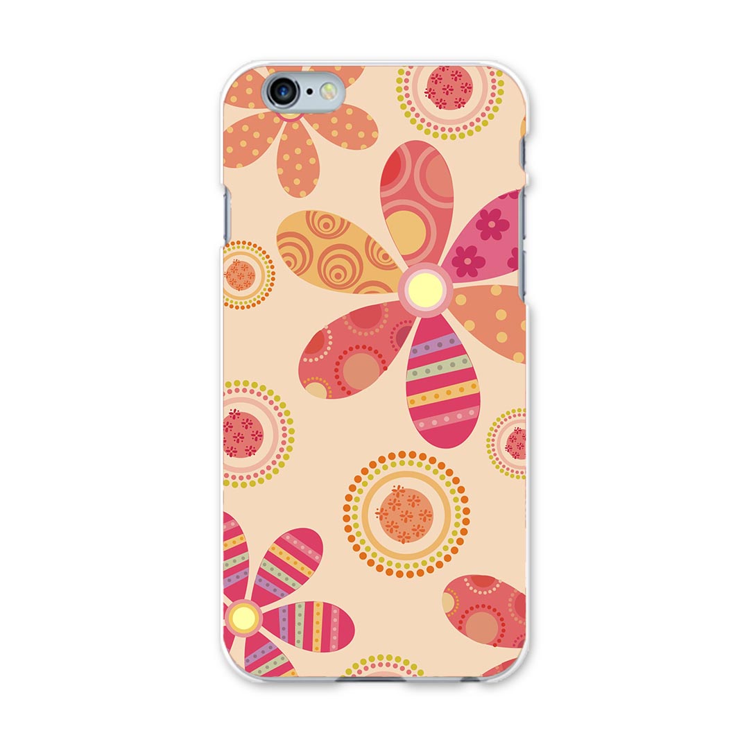 iphone6 iphone 6 アイフォーン softbank ソフトバンク スマホ カバー ケース スマホケース スマホカバー PC ハードケース 花　ドット フラワー 000698(2.0)