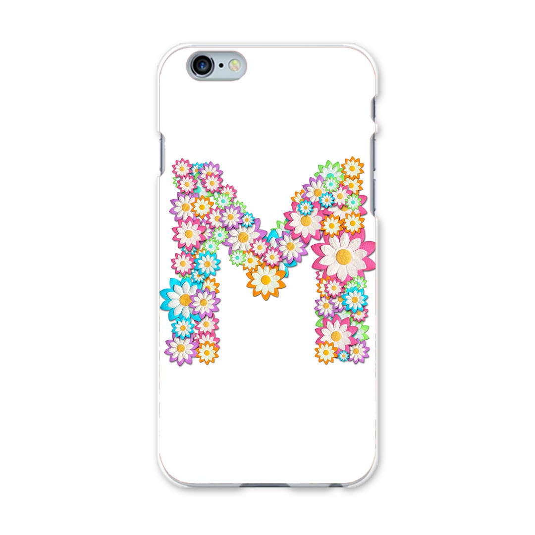 iphone6 iphone 6 アイフォーン softbank ソフトバンク スマホ カバー ケース スマホケース スマホカバー PC ハードケース 花　イニシャル フラワー 001609
