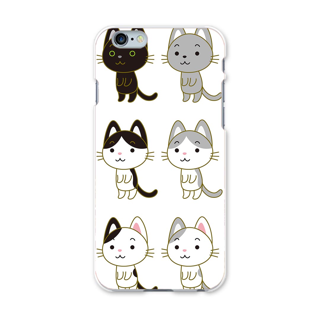 iphone6 iphone 6 アイフォーン softbank ソフトバンク スマホ カバー ケース スマホケース スマホカバー PC ハードケース イラスト　ネコ　猫 アニマル 008860