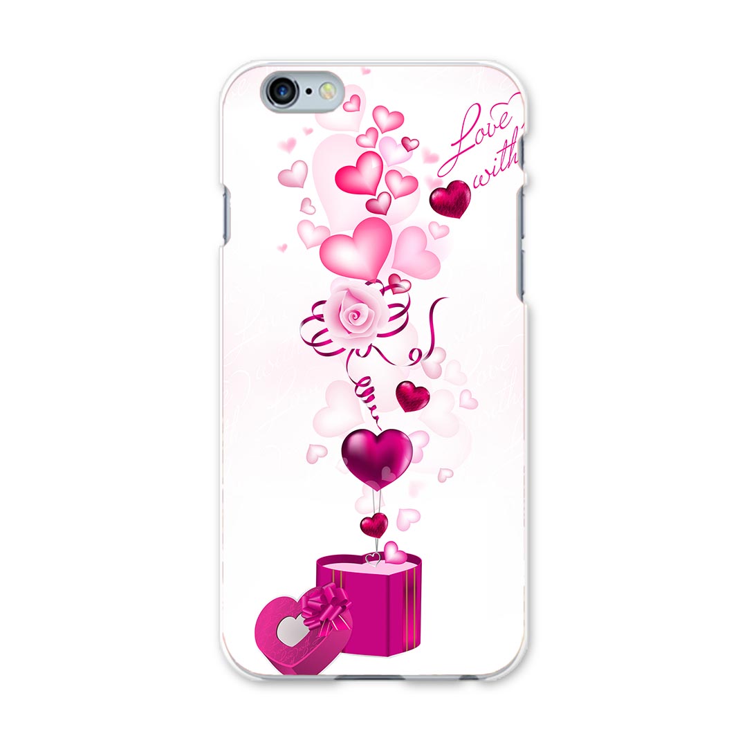 iphone6plus iPhone6s plus アイフォーン APPLE softbank ソフトバンク スマホ カバー ケース スマホケース スマホカバー PC ハードケース ハート　ピンク ラブリー 005637