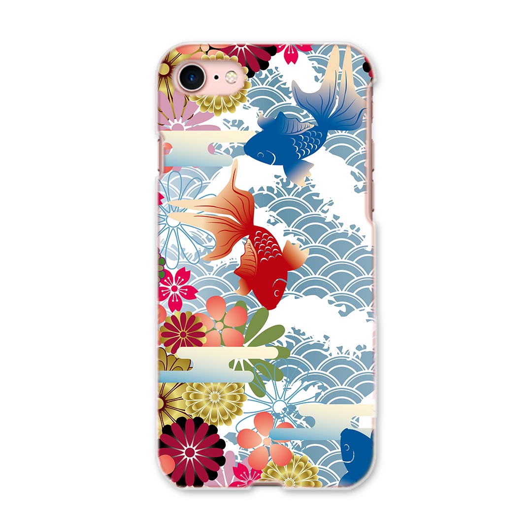 iphone7 iphone 7 softbank ソフトバンク スマホ カバー ケース スマホケース スマホカバー PC ハードケース 金魚　和柄 日本語・和柄 000840