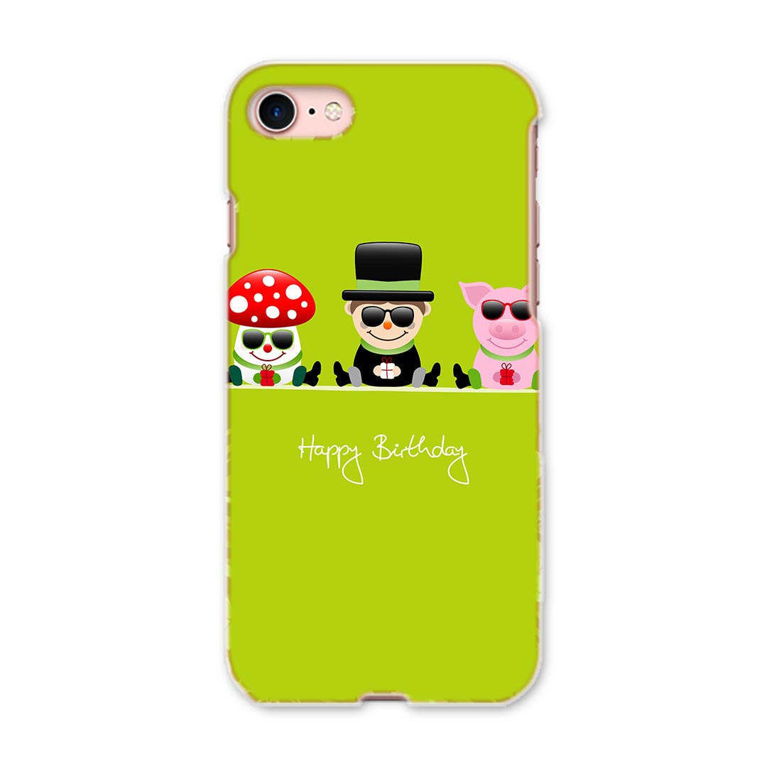 樂天商城 - iphone7 iphone 7 softbank ソフトバンク スマホ カバー ケース スマホケース スマホカバー PC ハードケース サングラス　キャラクター　イラスト　黄緑 アニマル 008295