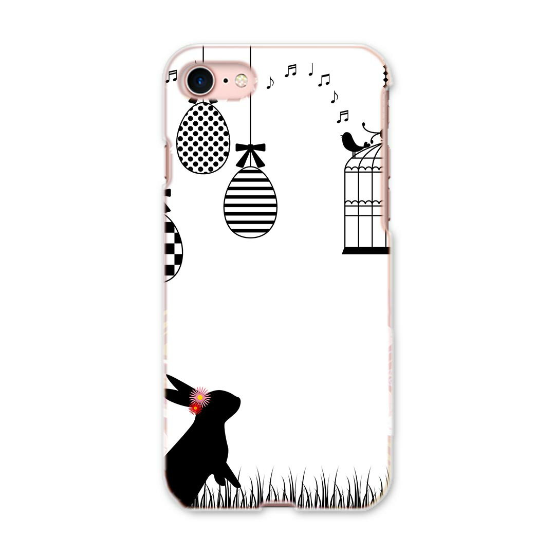 iphone8 iphone 8 アイフォーン softbank ソフトバンク スマホ カバー スマホケース スマホカバー PC ハードケース 010021 動物　うさぎ　鳥　音楽