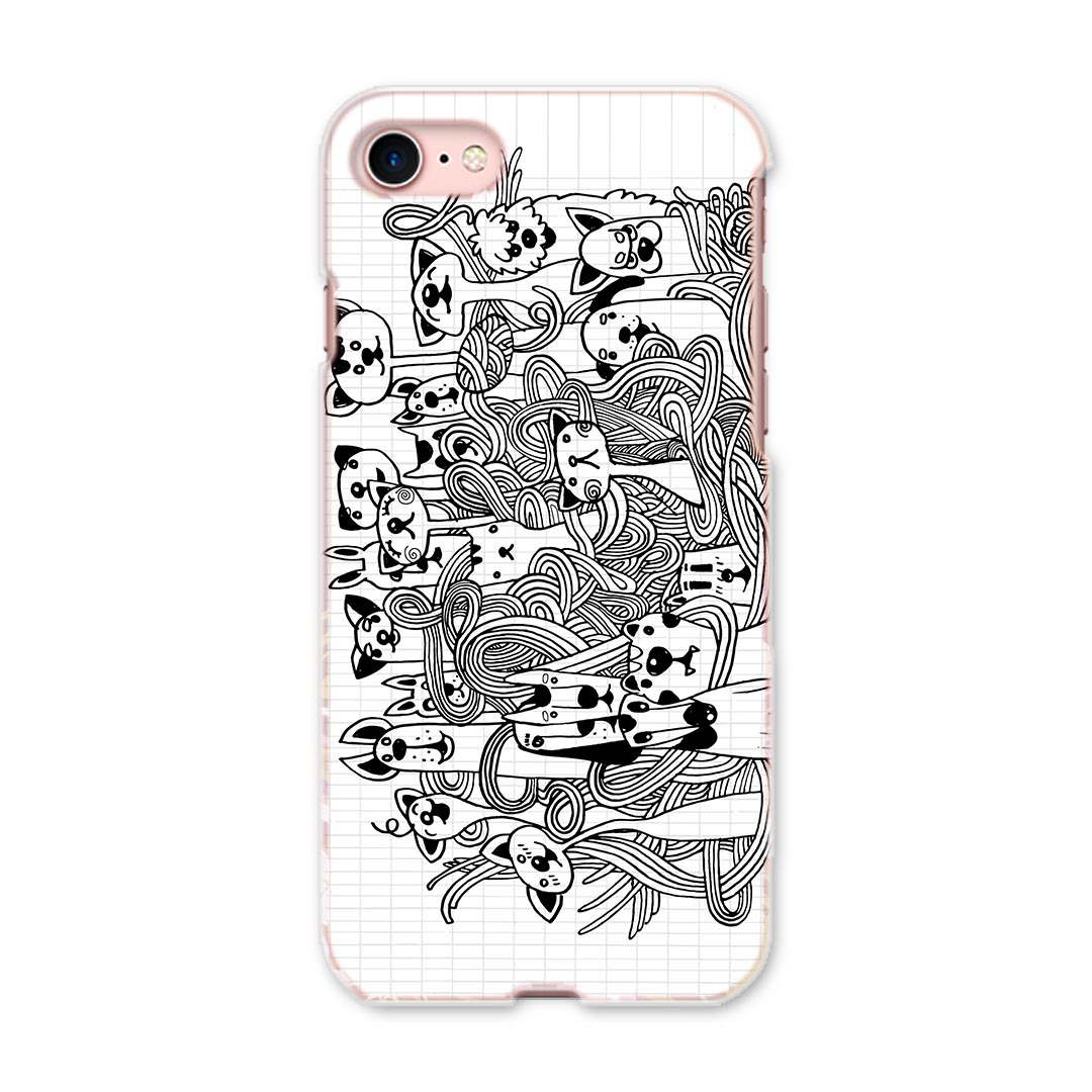 iphone8 iphone 8 アイフォーン softbank ソフトバンク スマホ カバー スマホケース スマホカバー PC ハードケース 010274 動物　犬　猫　イラスト