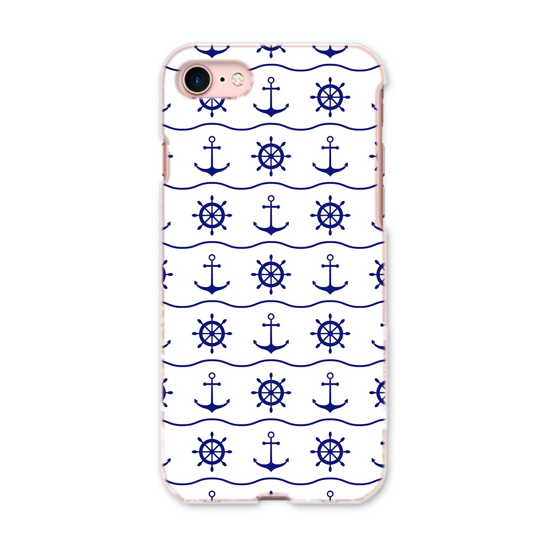 iphone8 iphone 8 アイフォーン softbank ソフトバンク スマホ カバー スマホケース スマホカバー PC ハードケース 010537 海　碇マーク　青