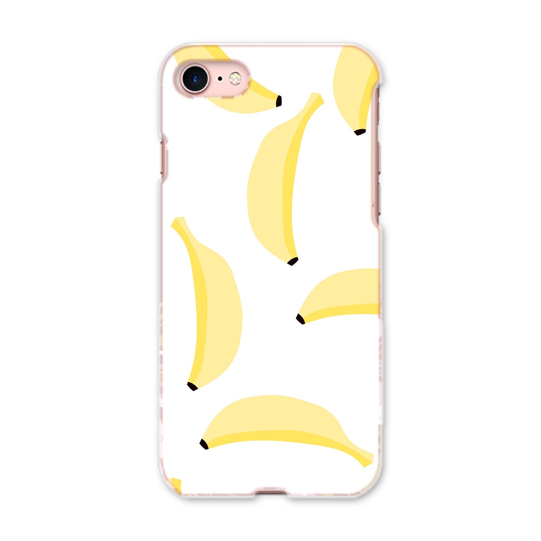 iphone8 iphone 8 アイフォーン softbank ソフトバンク スマホ カバー スマホケース スマホカバー PC ハードケース 010559 バナナ　果物　白