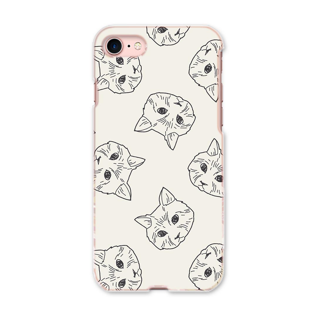 iphone8 iphone 8 アイフォーン softbank ソフトバンク スマホ カバー スマホケース スマホカバー PC ハードケース 010693 猫　動物　イラスト