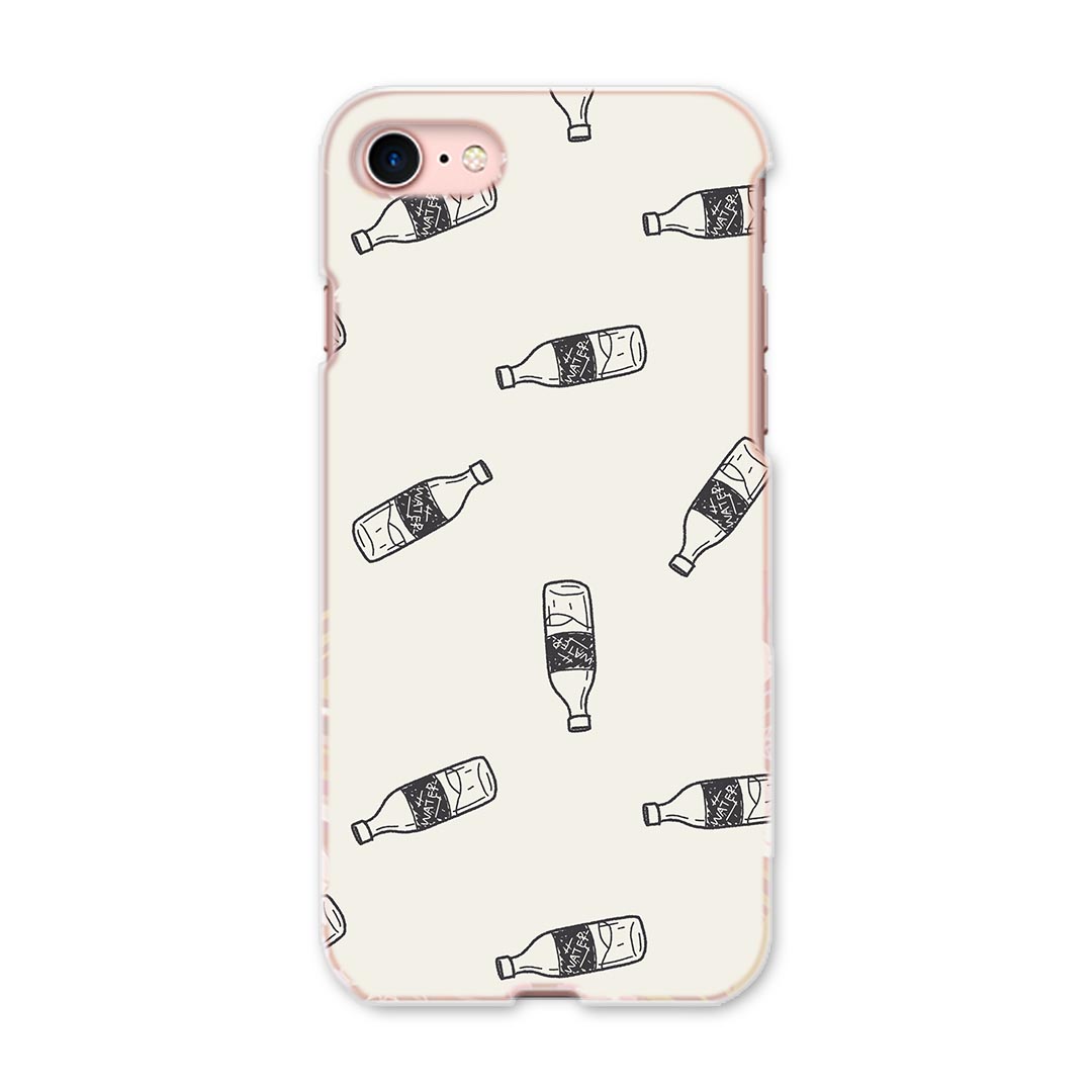 iphone8 iphone 8 アイフォーン softbank ソフトバンク スマホ カバー スマホケース スマホカバー PC ハードケース 010700 飲み物　イラスト　白　黒