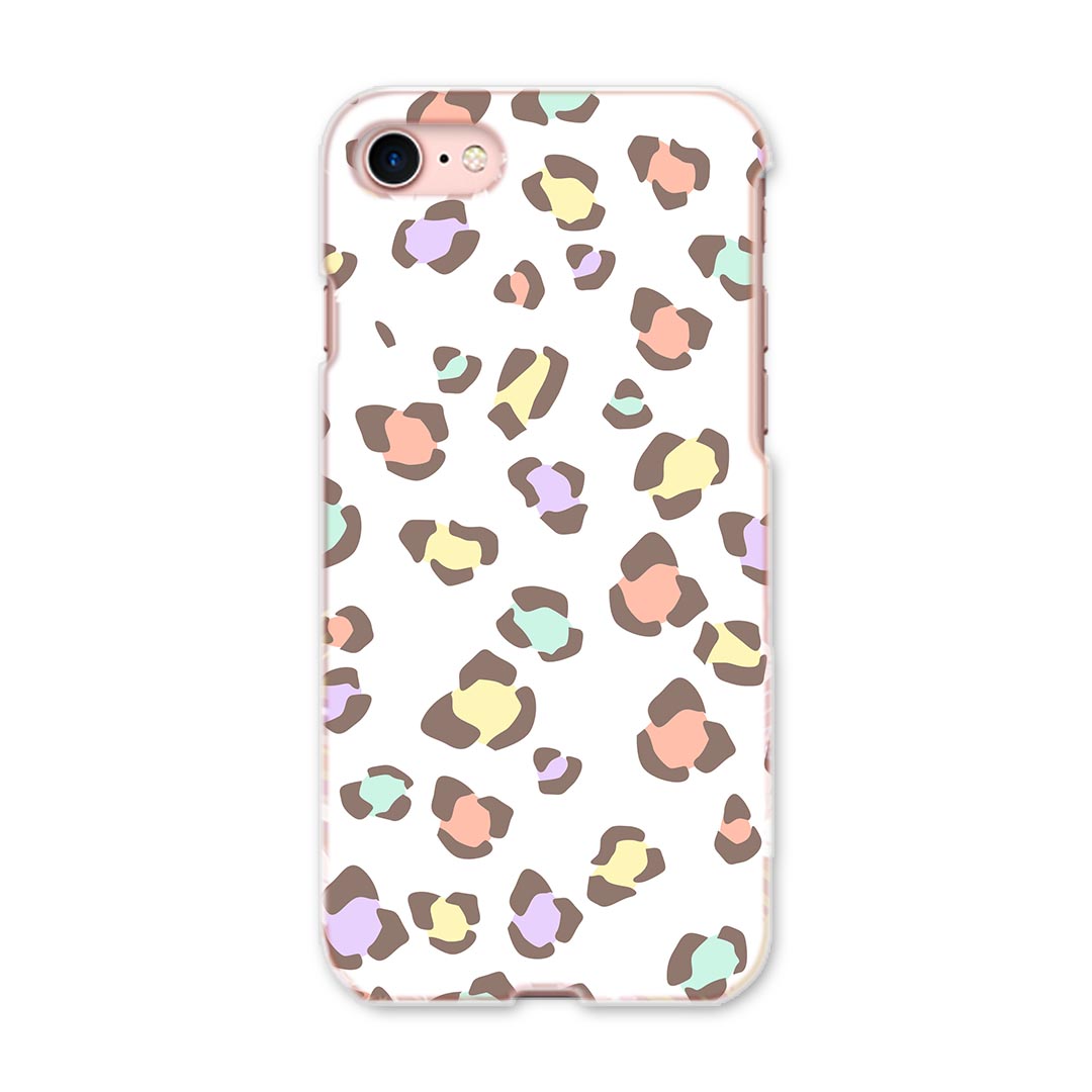 iphone8 iphone 8 アイフォーン softbank ソフトバンク スマホ カバー スマホケース スマホカバー PC ハードケース 010916 ヒョウ柄　カラフル　パステル