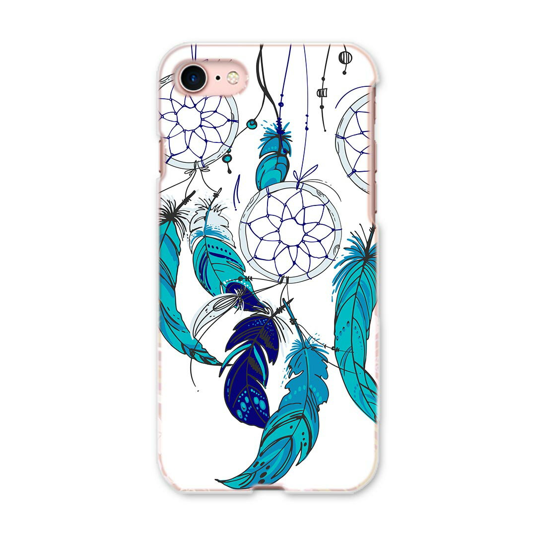 iphone8 iphone 8 アイフォーン softbank ソフトバンク スマホ カバー スマホケース スマホカバー PC ハードケース 011775 ドリームキャッチャー　青(2.0)