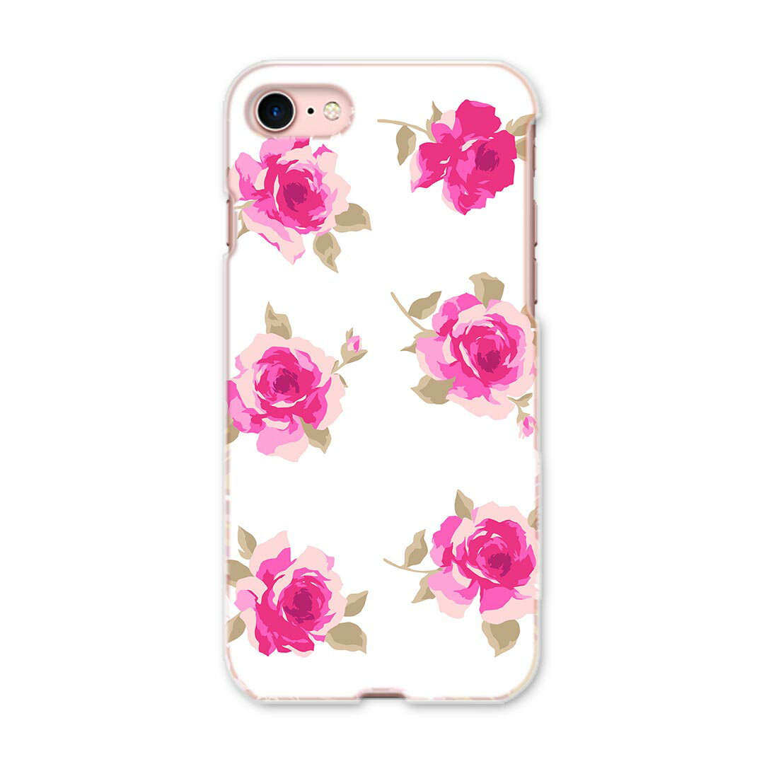 iphone8 iphone 8 アイフォーン softbank ソフトバンク スマホ カバー スマホケース スマホカバー PC ハードケース 014437 花　フラワー　ピンク