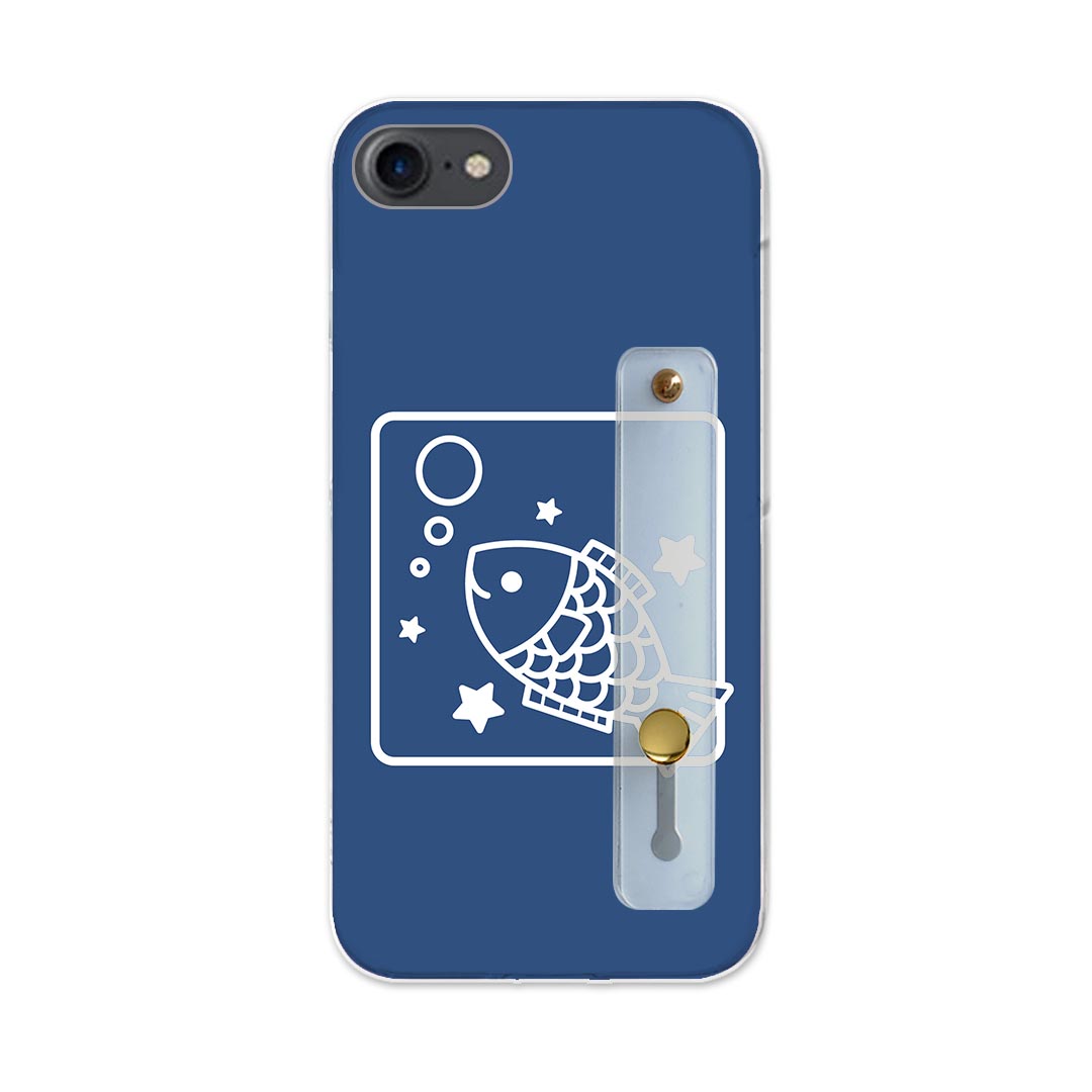【送料無料】iPhoneSE ケース 第2世代 / 第3世代 iPhone 7 / iPhone 8 共通対応ハードケース スマホ ベルト付 スマホバンド 落下防止 シリコン スタンド機能付 スリム 背面 片手持ち カバー 携帯リング フィンガーリング 角度調整 003358 星座　イラスト　キャラクター