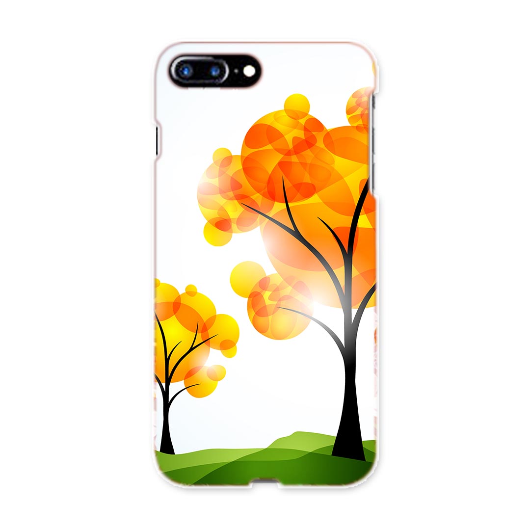 iphone8plus iphone 8 plus アイフォーン softbank ソフトバンク スマホ カバー スマホケース スマホカバー TPU ソフトケース 001290 木　オレンジ