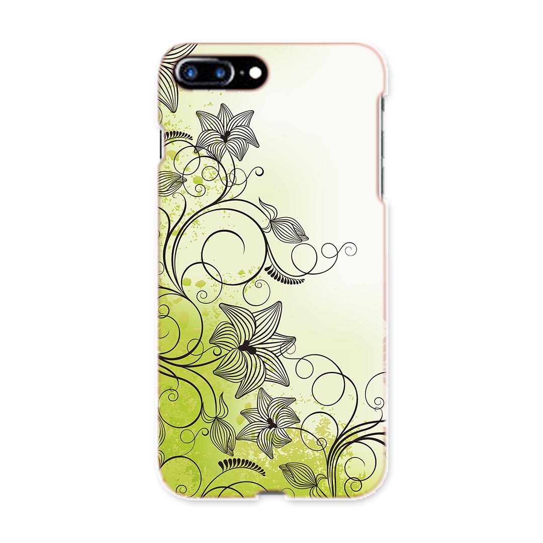 iphone8plus iphone 8 plus アイフォーン softbank ソフトバンク スマホ カバー スマホケース スマホカバー TPU ソフトケース 001822 花　フラワー　緑