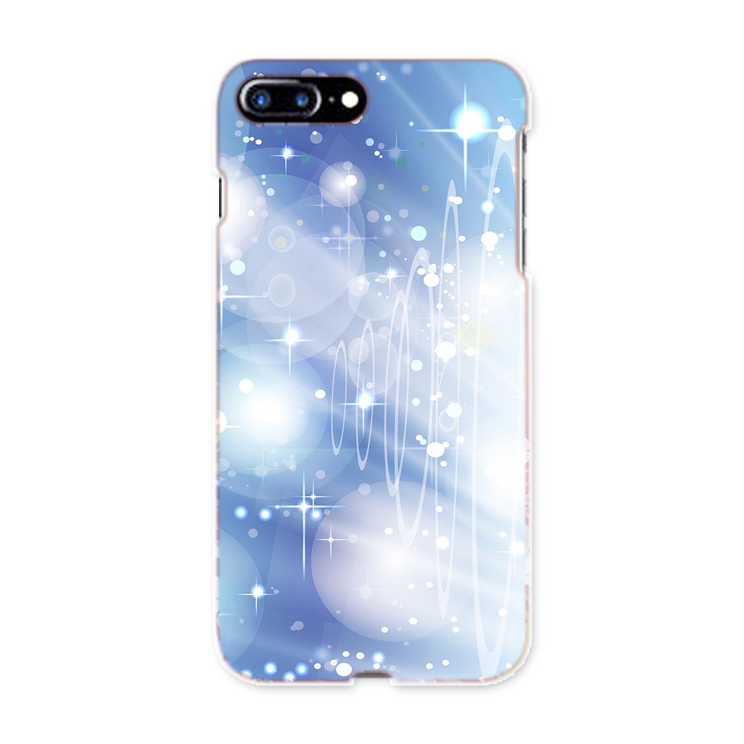 iphone8plus iphone 8 plus アイフォーン softbank ソフトバンク スマホ カバー スマホケース スマホカバー PC ハードケース 002190 模様　青　キラキラ