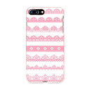 iphone8plus iphone 8 plus アイフォーン softbank ソフトバンク スマホ カバー スマホケース スマホカバー TPU ソフトケース 004506 レース ピンク シンプル(2)