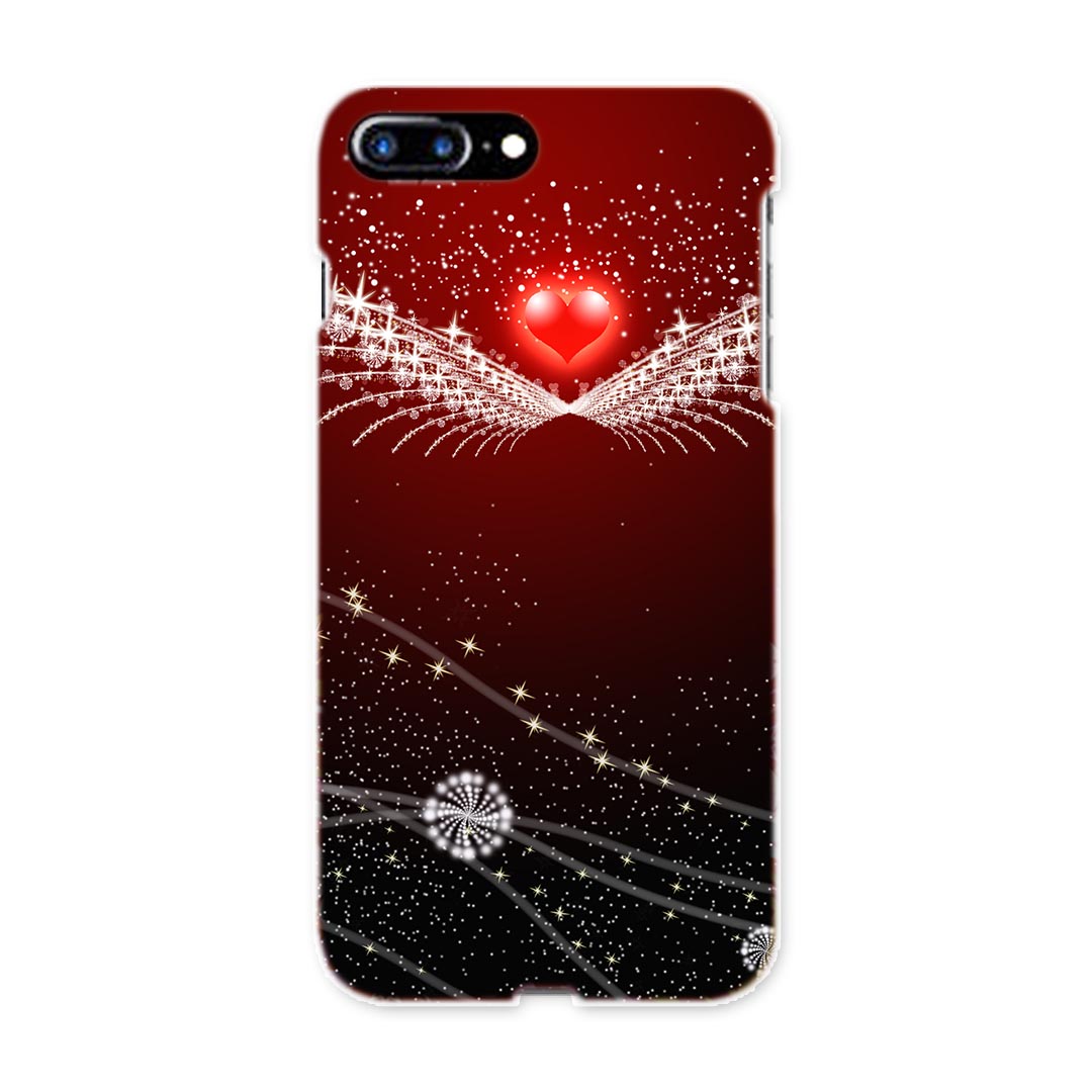 iphone8plus iphone 8 plus アイフォーン softbank ソフトバンク スマホ カバー スマホケース スマホカバー TPU ソフトケース 004822 ハート　羽　翼