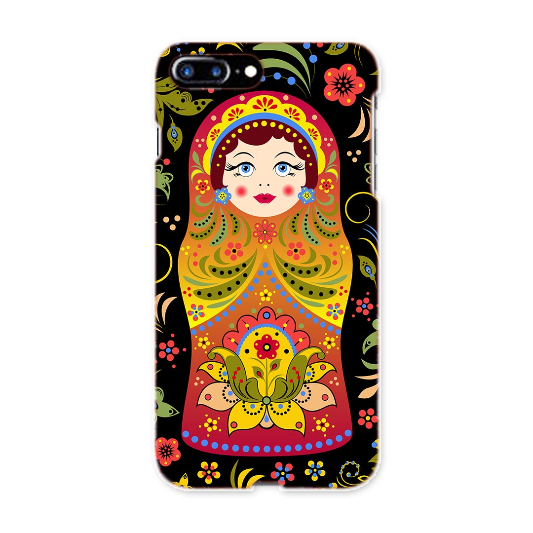 iphone8plus iphone 8 plus アイフォーン softbank ソフトバンク スマホ カバー スマホケース スマホカバー PC ハードケース 007293 花 フラワー マトリョーシカ イラスト
