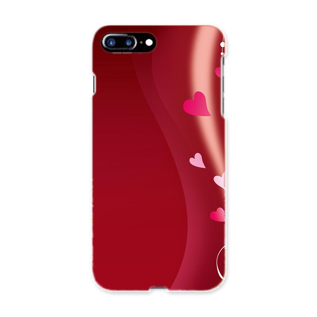 iphone8plus iphone 8 plus アイフォーン softbank ソフトバンク スマホ カバー スマホケース スマホカバー PC ハードケース 007840 赤　レッド　ハート　ピンク