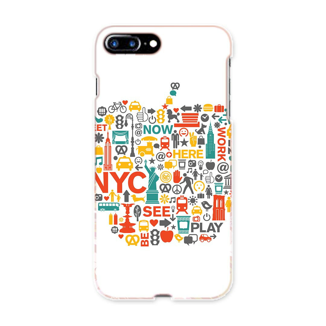Rakuten - iphone8plus iphone 8 plus アイフォーン softbank ソフトバンク スマホ カバー スマホケース スマホカバー PC ハードケース 009357 りんご　外国　英語