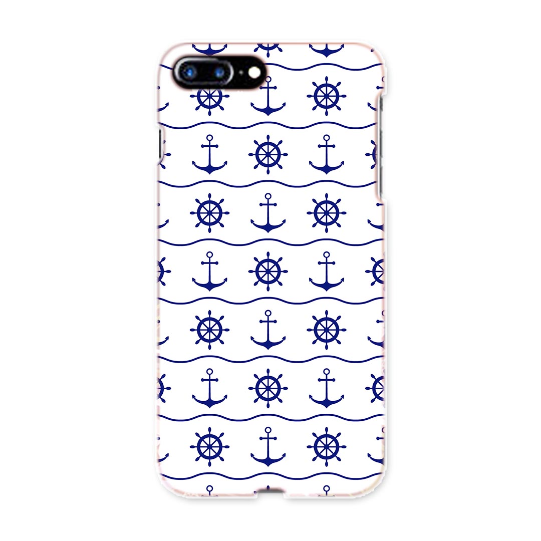 Rakuten - iphone8plus iphone 8 plus アイフォーン softbank ソフトバンク スマホ カバー スマホケース スマホカバー PC ハードケース 010537 海　碇マーク　青