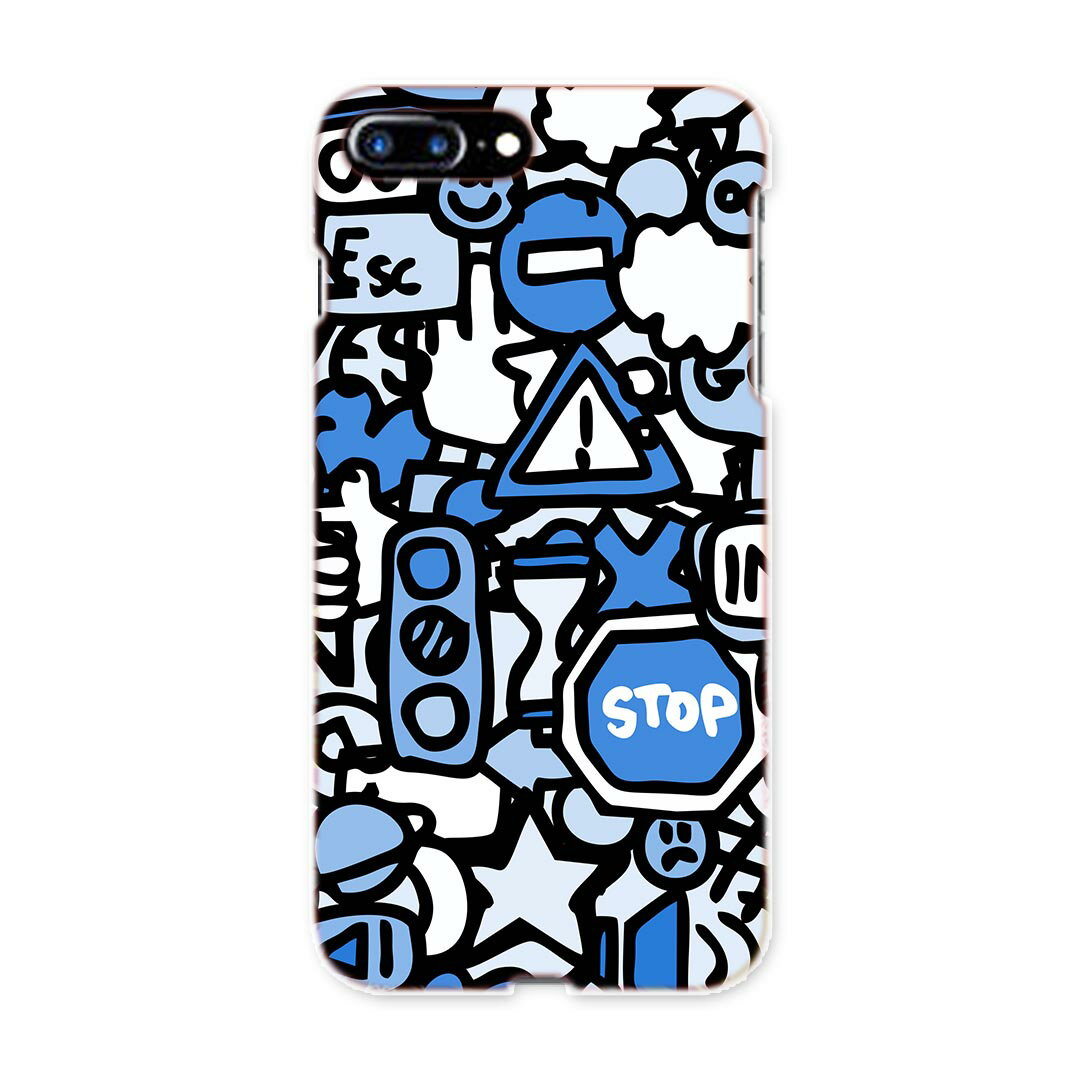 iphone8plus iphone 8 plus アイフォーン softbank ソフトバンク スマホ カバー スマホケース スマホカバー TPU ソフトケース 010815 道路　標識　青
