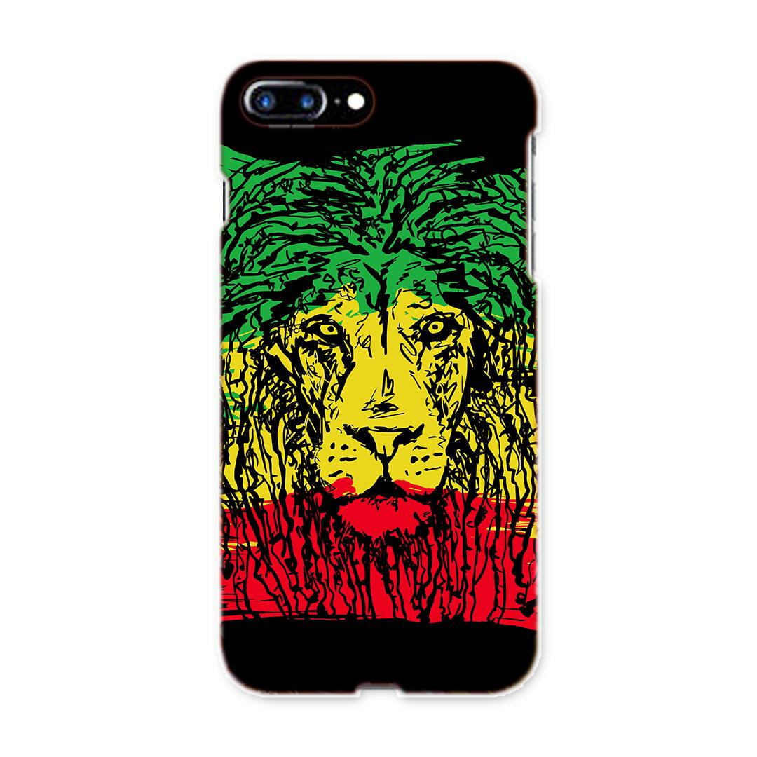 iphone8plus iphone 8 plus アイフォーン softbank ソフトバンク スマホ カバー スマホケース スマホカバー TPU ソフトケース 011947 レゲエ　ライオン　ラスタカラー