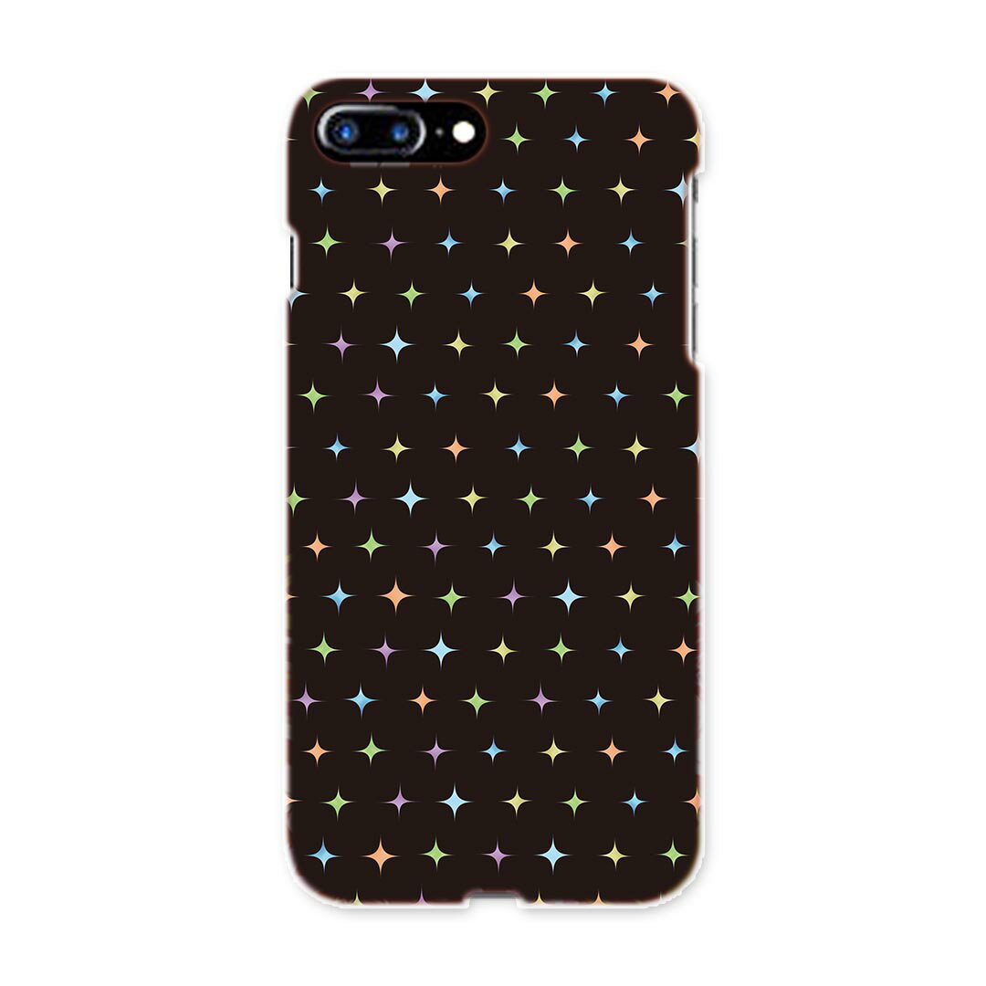 iphone8plus iphone 8 plus アイフォーン softbank ソフトバンク スマホ カバー スマホケース スマホカバー TPU ソフトケース 012910 黒　カラフル　キラキラ