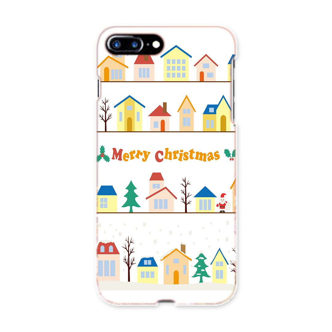 iphone8plus iphone 8 plus アイフォーン softbank ソフトバンク スマホ カバー スマホケース スマホカバー PC ハードケース 013804 クリスマス　風景　雪