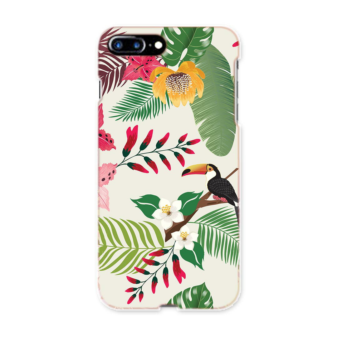iphone8plus iphone 8 plus アイフォーン softbank ソフトバンク スマホ カバー スマホケース スマホカバー TPU ソフトケース 013910 夏　トロピカル　リーフ