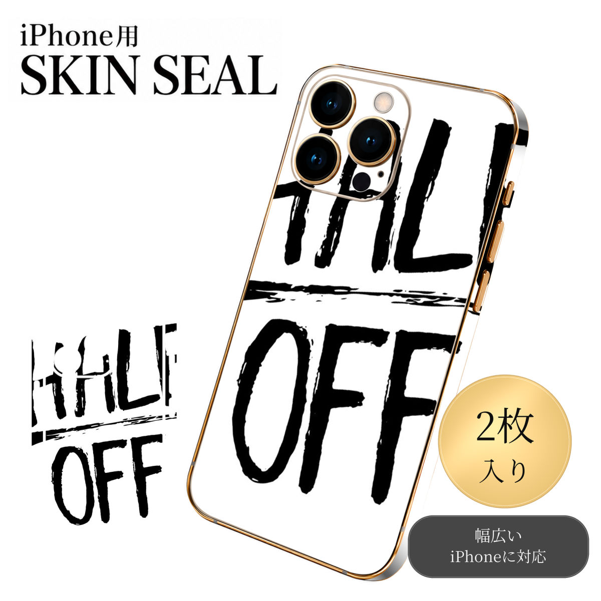 iPhone 用 デザインスキンシール 対応 2枚入り カバー デコレーション アクセサリー デコシール 高品質再剥離性シート 025216 格言