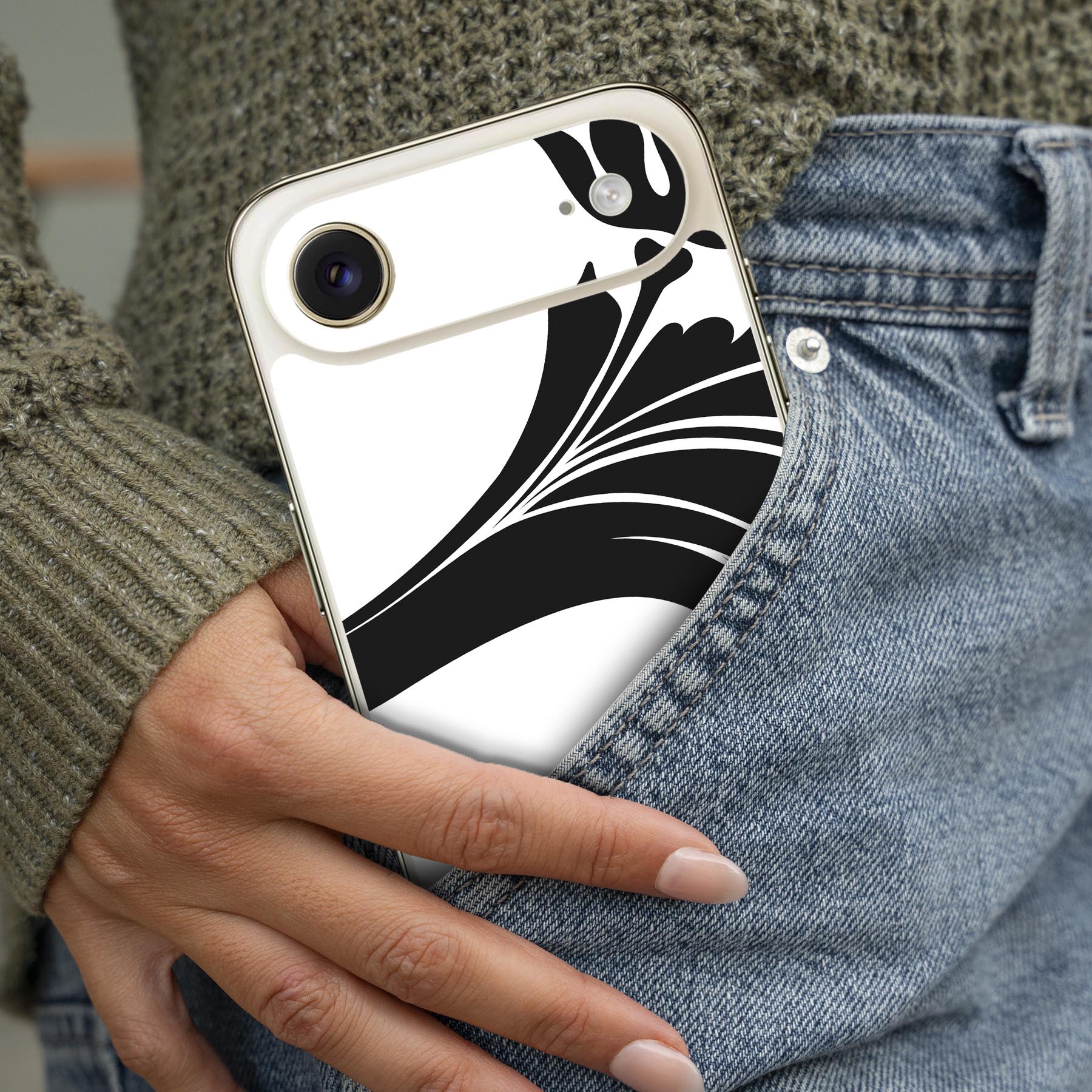 スマコレのiPhone 用 デザインスキンシール 対応 2枚入り カバー デコレーション アクセサリー デコシール 高品質再剥離性シート 001237 花　蝶々｜アングル2
