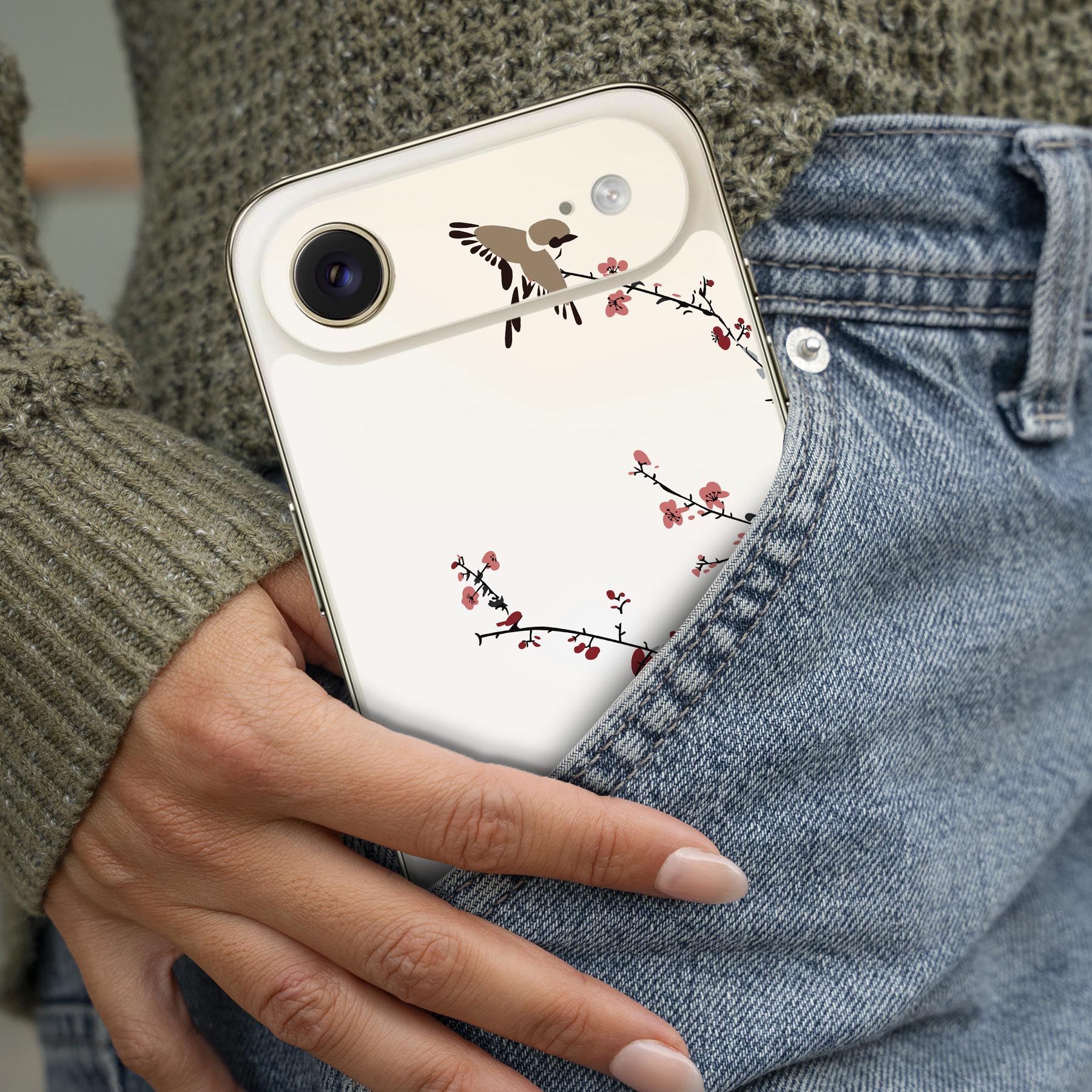 iPhone 用 デザインスキンシール 対応 2枚入り カバー デコレーション アクセサリ...