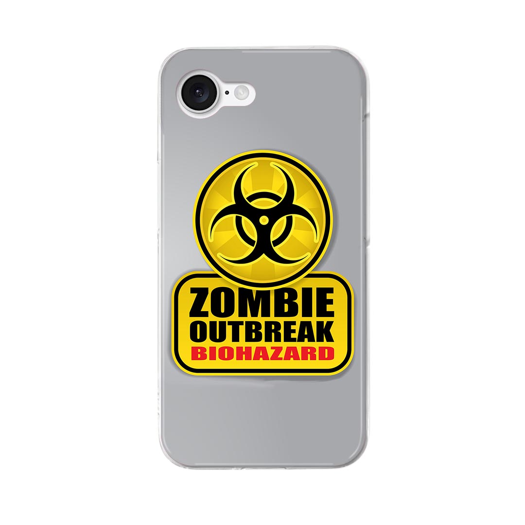 iPhone 16e 用 各キャリア 共通対応 ハードケース ケース カバー ハードケース 001180 標識 ゾンビ バイオハザード