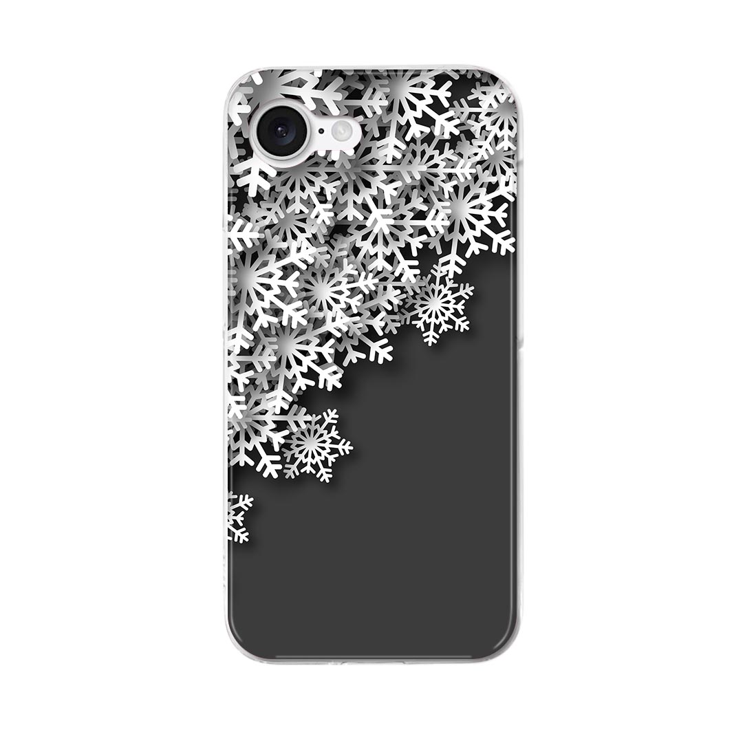 iPhone 16e 用 各キャリア 共通対応 ハードケース ケース カバー ハードケース 006308 雪　結晶(2.0)