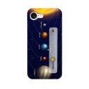 【送料無料】iPhone 16e 用 各キャリア 共通対応 iphone16e ハードケース スマホ ベルト付 スマホバンド 落下防止 シリコン スタンド機能付 スリム 背面 片手持ち カバー 携帯リング フィンガーリング 角度調整 033409 solar system 太陽系