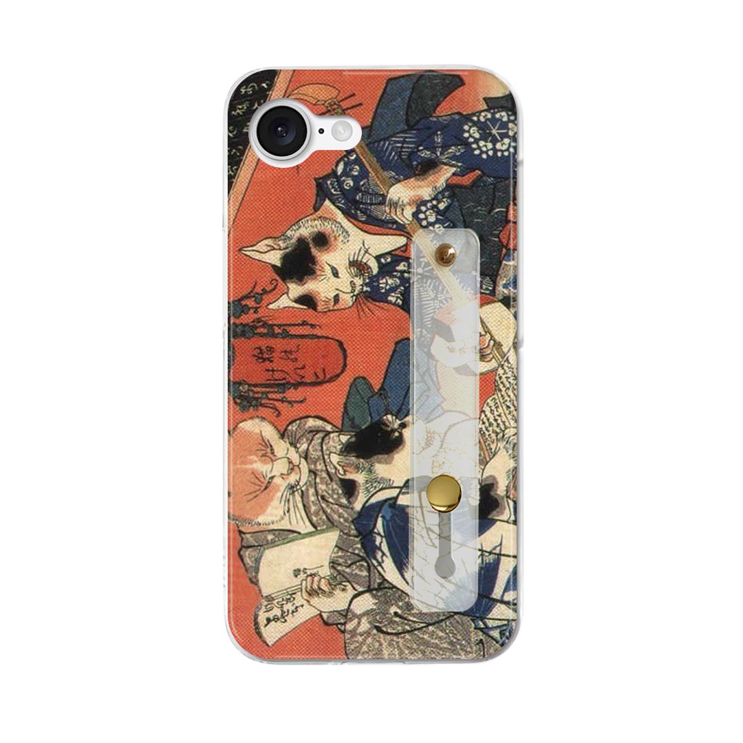 【送料無料】iPhone 16e 用 各キャリア 共通対応 iphone16e ハードケース スマホ ベルト付 スマホバンド 落下防止 シリコン スタンド機..