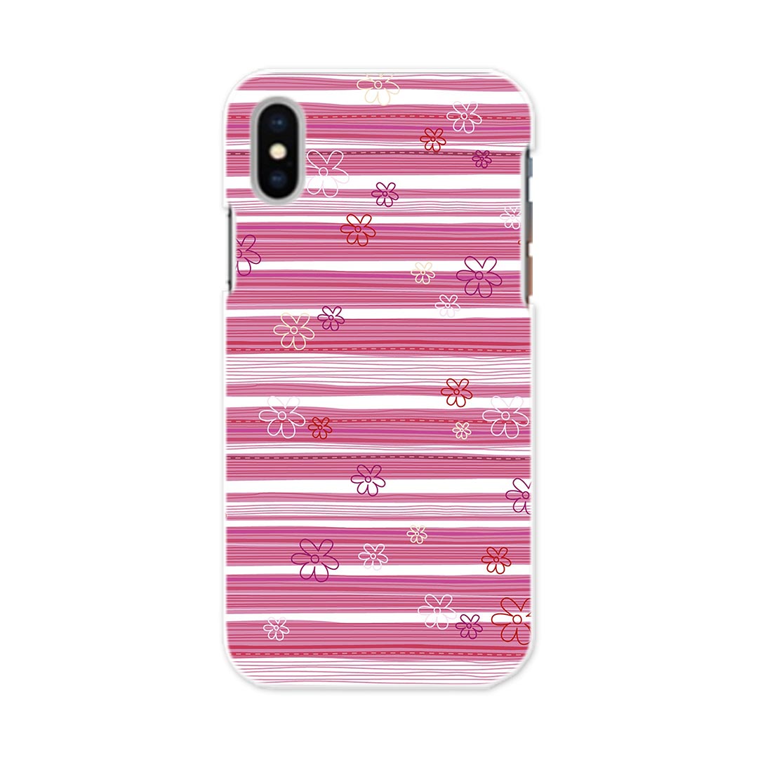 iphone Xs iPhone 10s アイフォーン エックスエス テンエス softbank docomo au スマホ カバー スマホケース スマホカバー TPU ソフトケース 000694 花　ストライプ