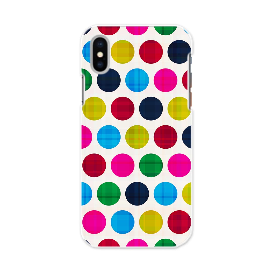 iphone XR iPhone 10r アイフォーン エックスアール テンアール iphonexr softbank docomo au スマホ カバー スマホケース スマホカバー PC ハードケース 005468 カラフル　模様　水玉