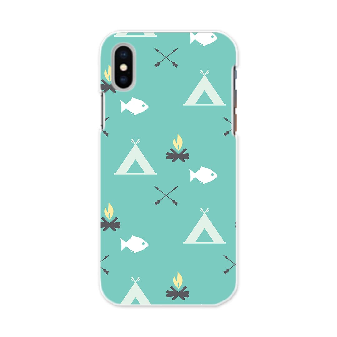 iPhone X XS 専用 TPUケース igcase スマホカバー カバー ケース ソフトケース 012728 魚　水色　マーク