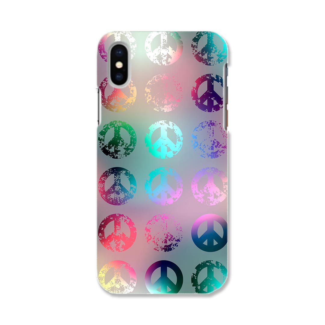 iphone XR iPhone 10r アイフォーン エックスアール テンアール iphonexr 専用ソフトケース スマホカバー カバー ケース tpu ソフト ケース 008750 カラフル　ピース　マーク