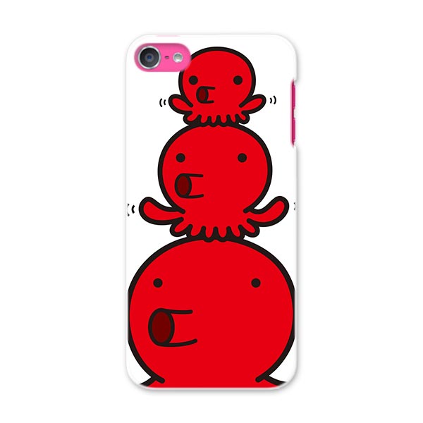 iPod touch 7(2019)/6(2015) アイポッドタッチ 第7世代 第6世代 対応 ケース スマホ カバー スマホケース スマホカバー PC ハードケース 001165 タコ　イラスト