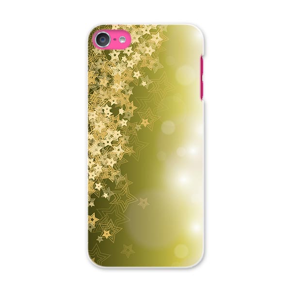 iPod touch 7(2019)/6(2015) アイポッドタッチ 第7世代 第6世代 対応 ケース スマホ カバー スマホケース スマホカバー PC ハードケース 002181 星　ゴールド　緑