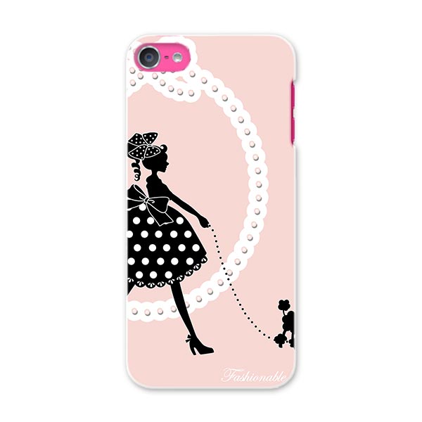 Mobile Phone - iPod touch 7(2019)/6(2015) アイポッドタッチ 第7世代 第6世代 対応 ケース スマホ カバー スマホケース スマホカバー PC ハードケース 003401 人物　犬　ガーリー