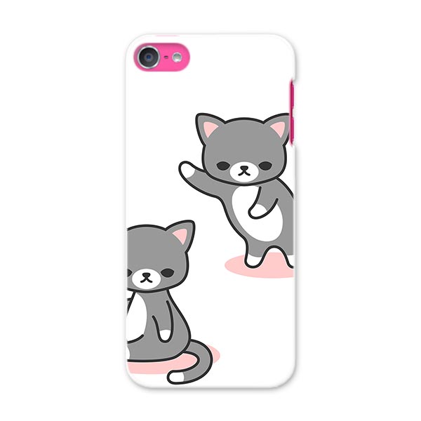 iPod touch 7(2019)/6(2015) アイポッドタッチ 第7世代 第6世代 対応 ケース スマホ カバー スマホケース スマホカバー PC ハードケース 004540 猫　キャラクター　シンプル