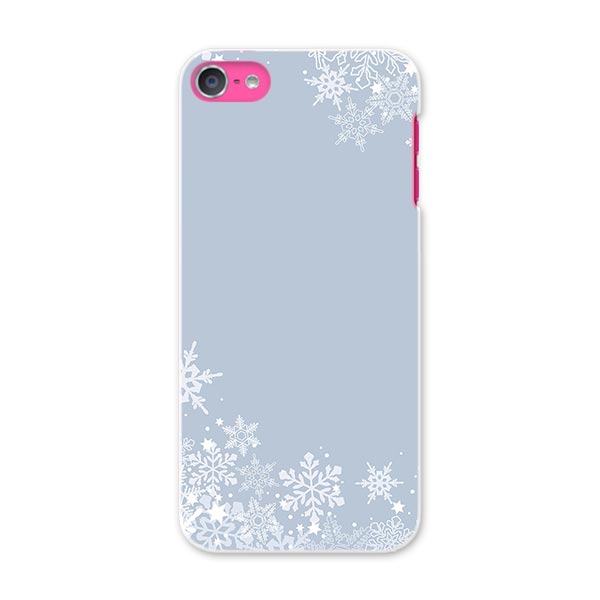 iPod touch 7(2019)/6(2015) アイポッドタッチ 第7世代 第6世代 対応 ケース スマホ カバー スマホケース スマホカバー PC ハードケース 004709 雪　結晶　シンプル
