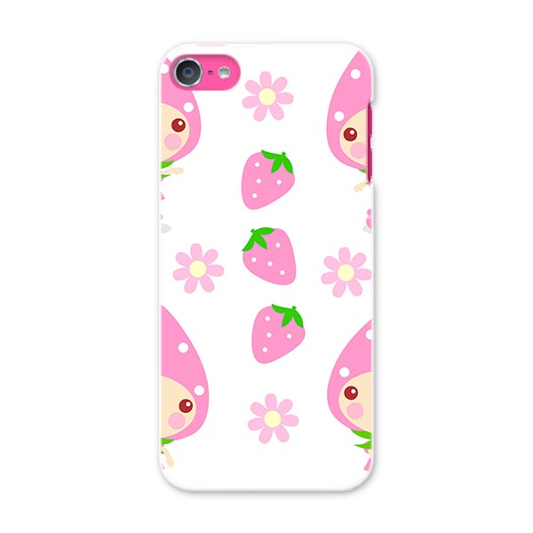 iPod touch 7(2019)/6(2015) アイポッドタッチ 第7世代 第6世代 対応 ケース スマホ カバー スマホケース スマホカバー PC ハードケース 005101 苺　キャラクター　ピンク