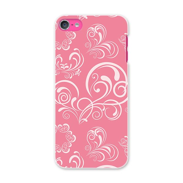 iPod touch 7(2019)/6(2015) アイポッドタッチ 第7世代 第6世代 対応 ケース スマホ カバー スマホケース スマホカバー PC ハードケース 005597 ピンク　花　レース